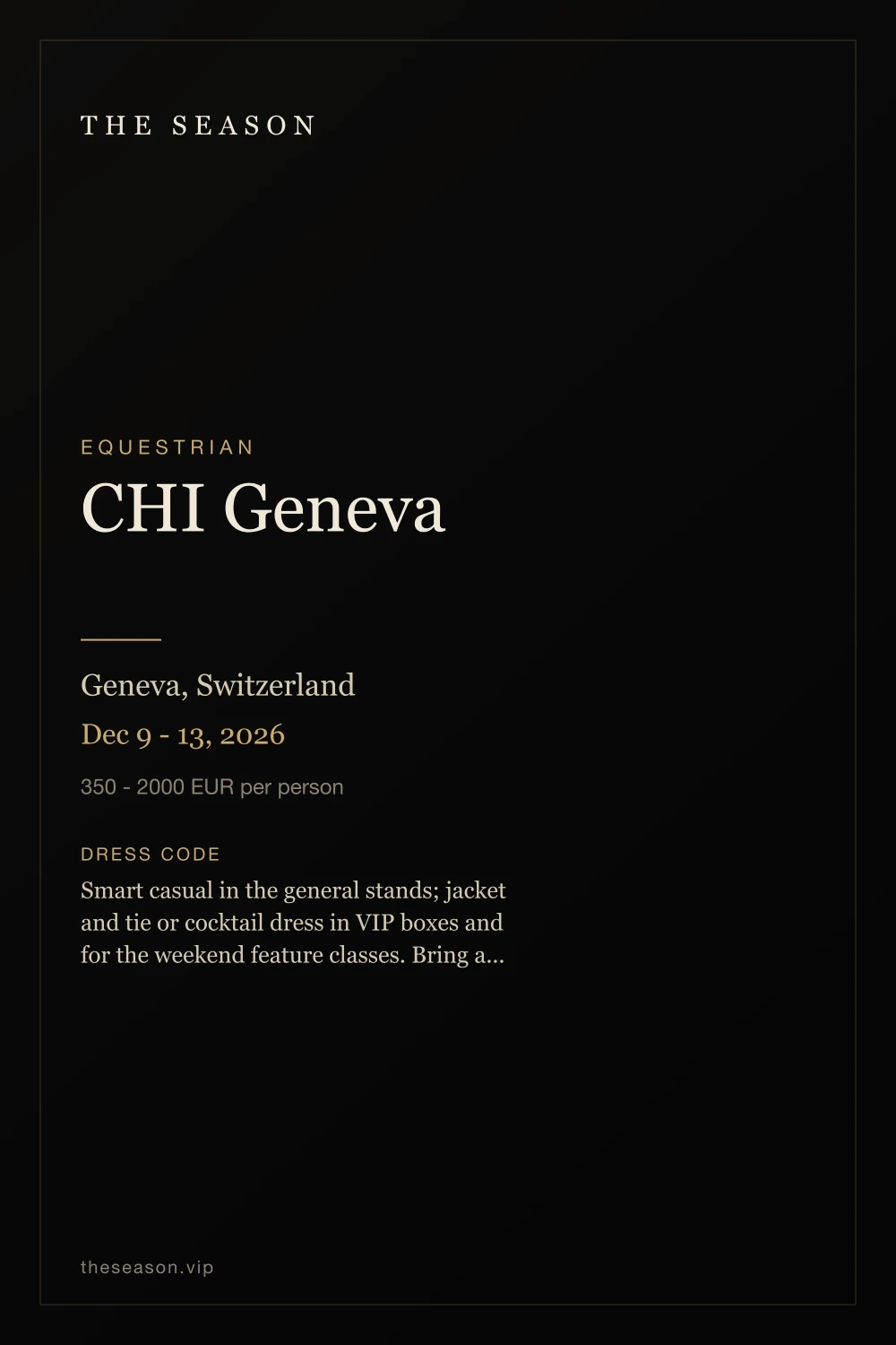 CHI Geneva, Geneva, Switzerland, Dec 9 - 13, 2026
