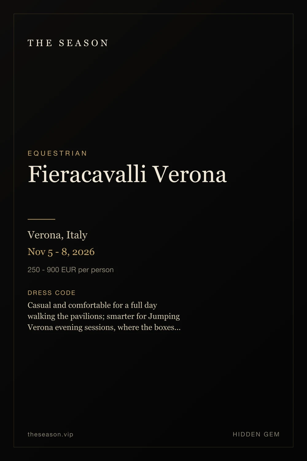 Fieracavalli Verona, Verona, Italy, Nov 5 - 8, 2026