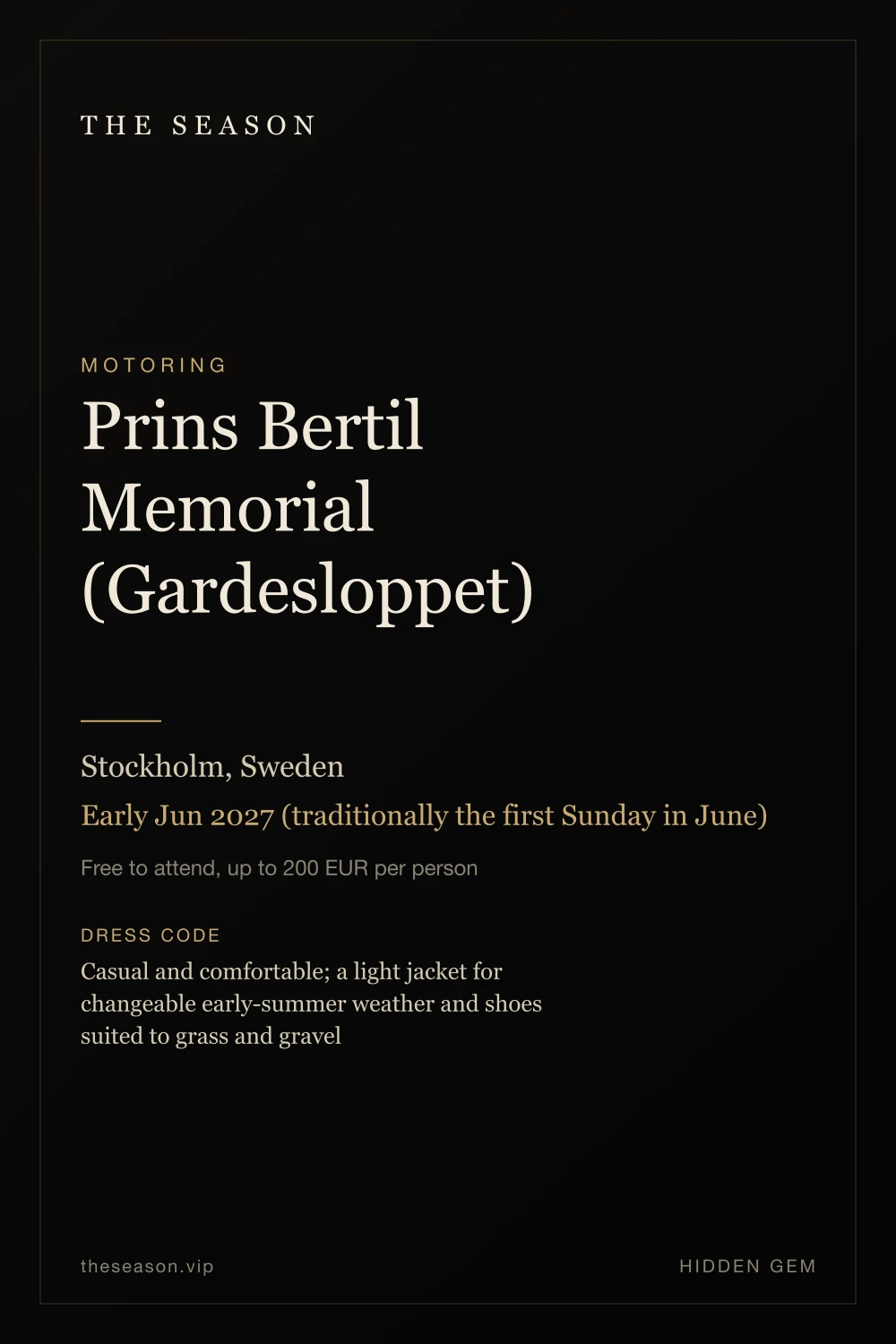 Prins Bertil Memorial (Gardesloppet), Stockholm, Sweden, Early Jun 2027 (traditionally the first Sunday in June)