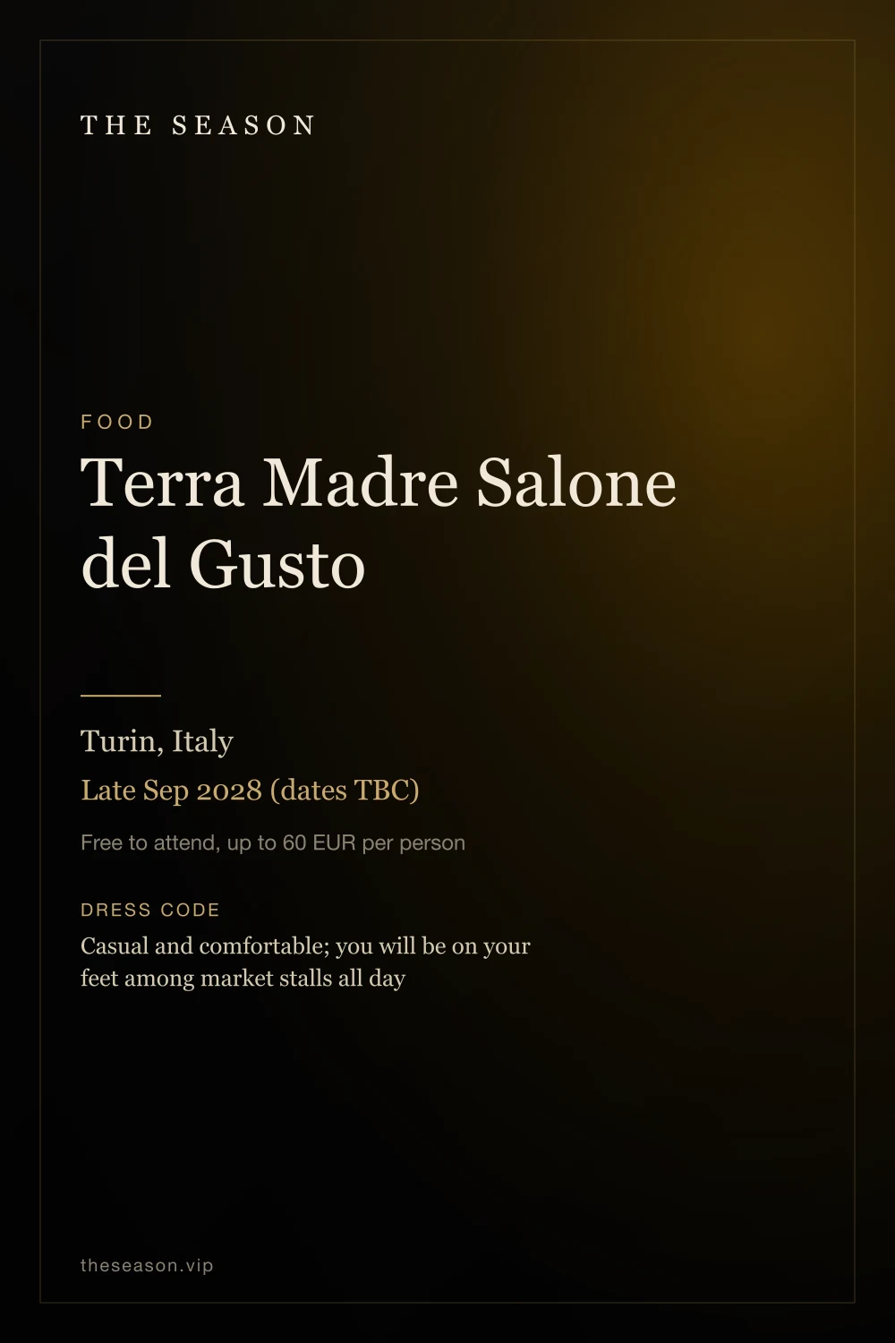Terra Madre Salone del Gusto, Turin, Italy, Late Sep 2028 (dates TBC)