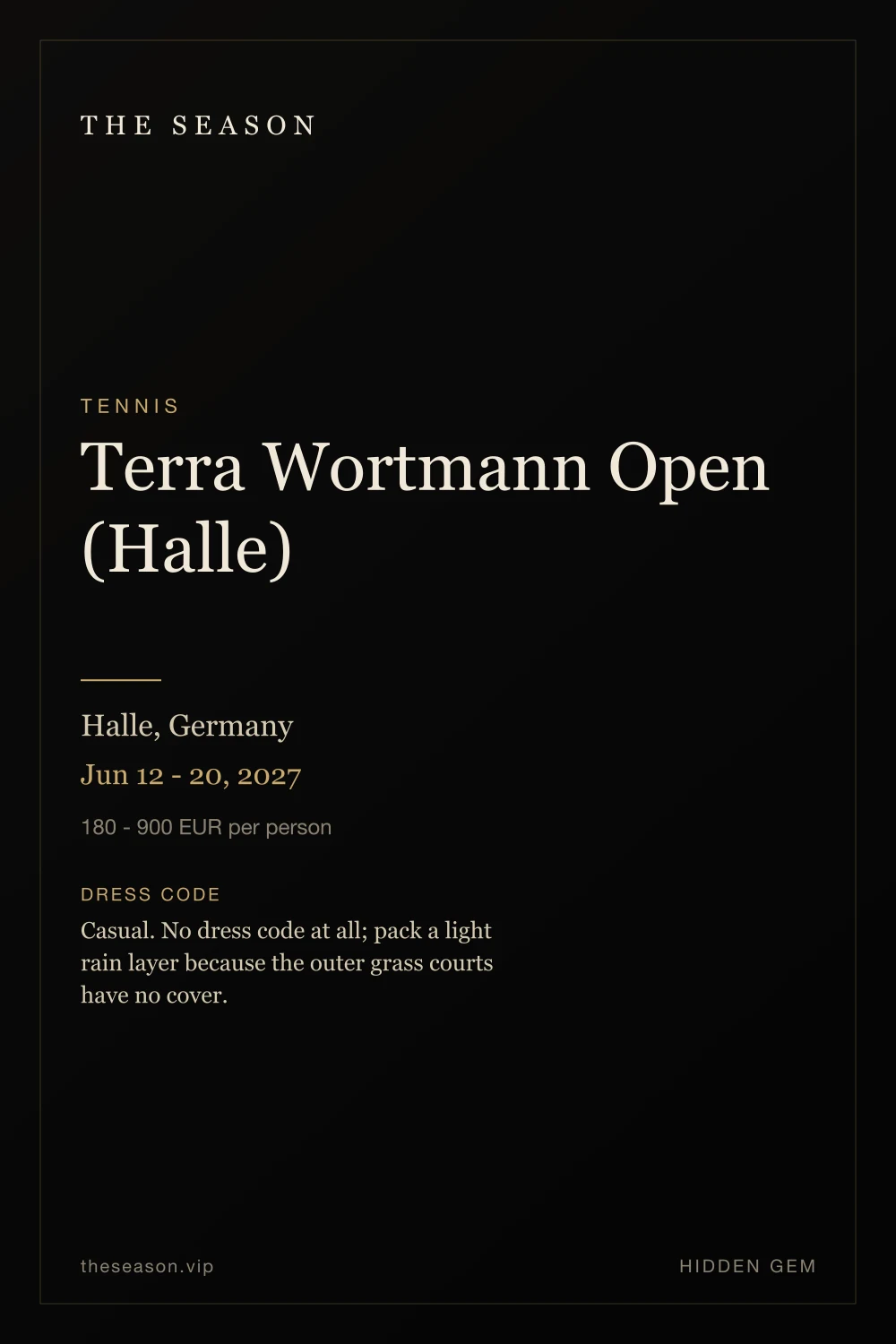 Terra Wortmann Open (Halle), Halle, Germany, Jun 12 - 20, 2027