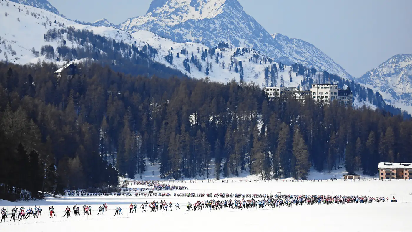 Engadin Skimarathon in St. Moritz to S-chanf, Switzerland